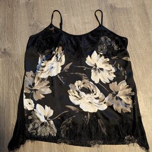 Maurices Black and Cream Camisole Top